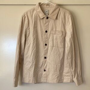 H&M Light Tan / Beige, Corduroy Oversized Shirt Jacket